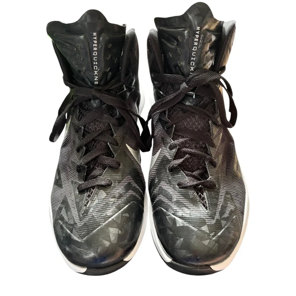Nike Hyperquickness‎ Mens 8 Basketball Shoes Black Lunarlon High Top Sneakers